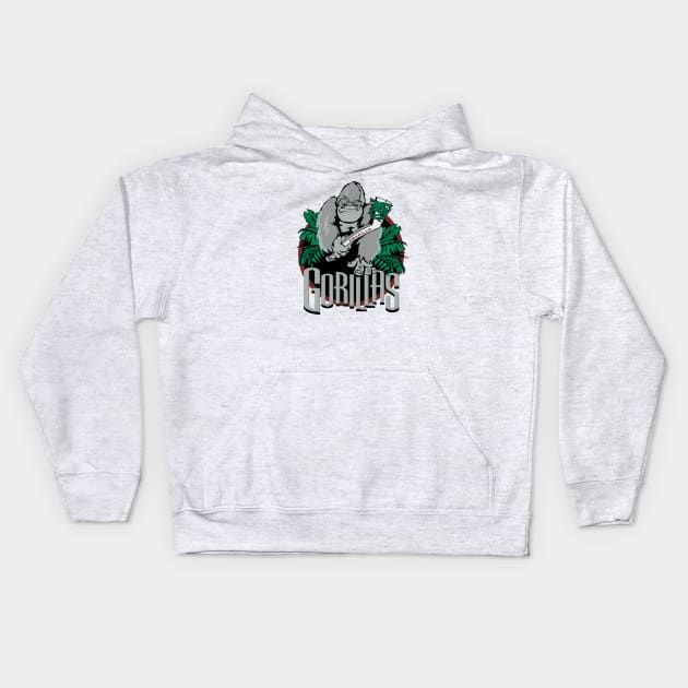 Defunct Amarillo Gorillas Hockey Kids Hoodie by LocalZonly